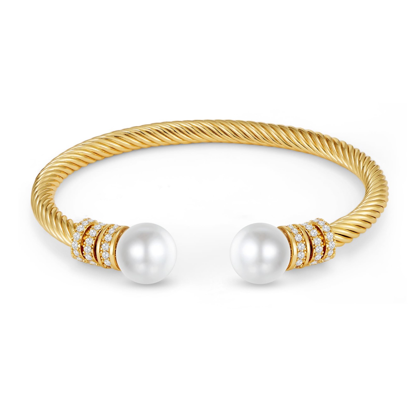 Gold Cable Wire Cuff Bracelet for Stainless Steel Open Cuff Bangle Bracelets …