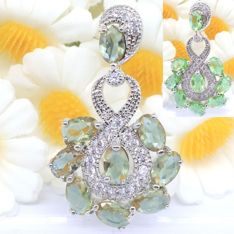 Buy 3 Get 1 Free Gorgeous Color Changing Zultanite CZ Gift Women Silver Pendant