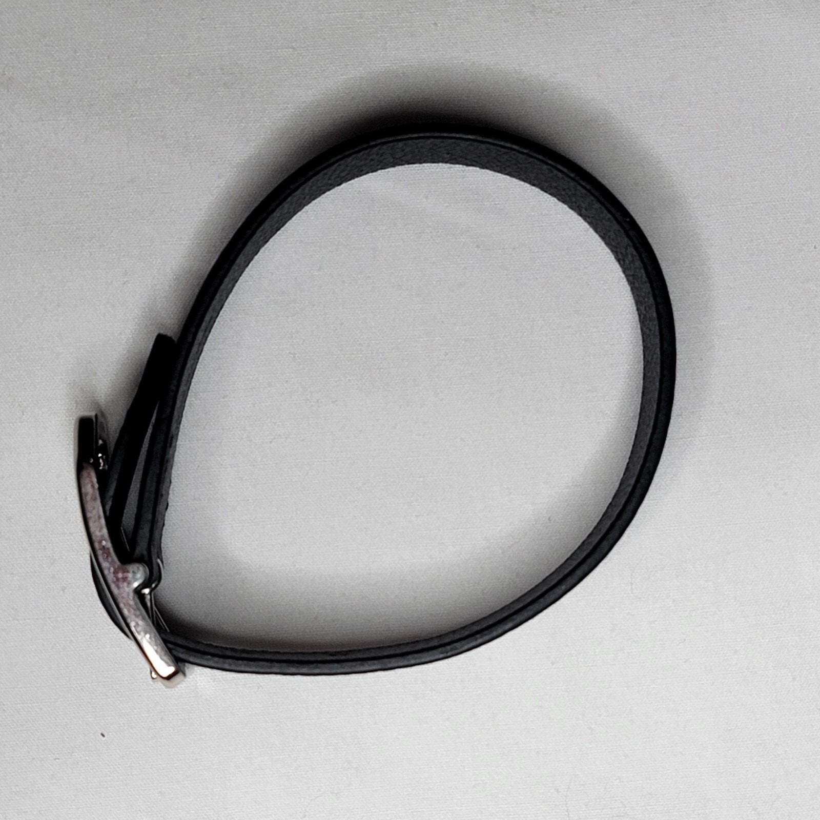 Hermes Paddock Palladium Plated Leather Wrap Bracelet Navy Blue