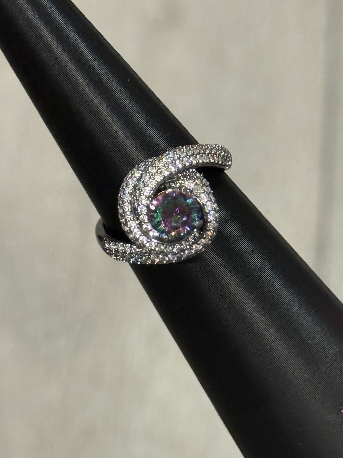 Bomb Party BP-June 2025 Birthday Ring-Size 9-Alexandrite-Hematite Plating
