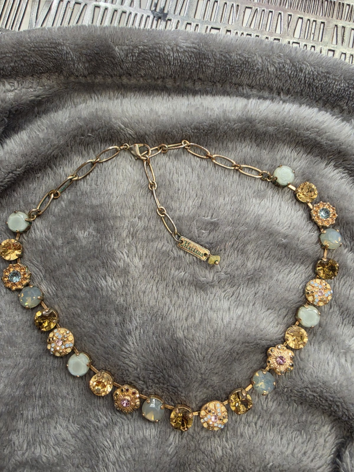 MARIANA women’s rhapsode diana necklace in amber, blue, purple, green