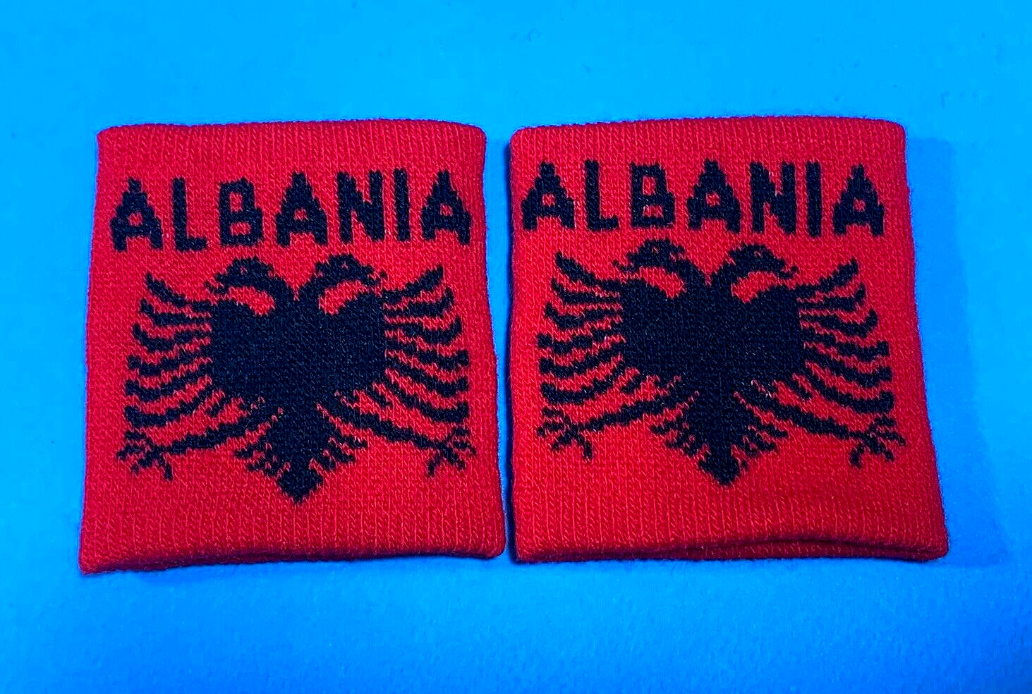 NEW ALBANIA FLAG 2WRIST BAND-ELASTIC FLAG SPORT UNISEX BRACELET-ALBANIA SOUVENIR