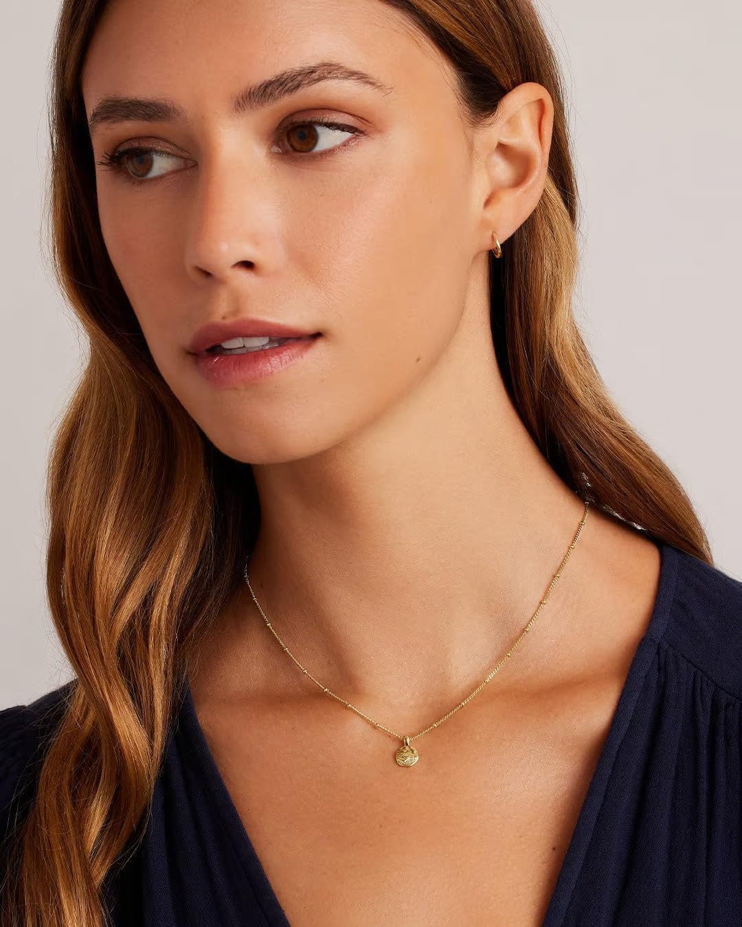 gorjana – Shorebreak Necklace 16 inch – 18k Gold Plated Brass – Ocean-Inspire