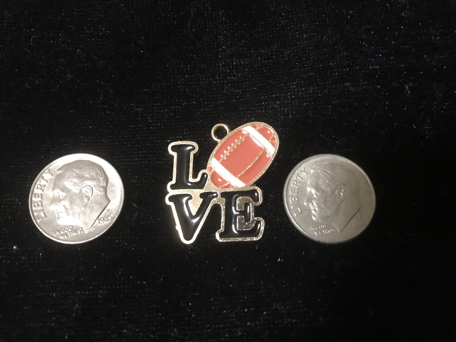 Love Football O In Love Football Enamel Necklace Pendant Charm C32