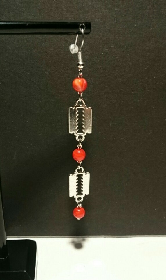Razer Blade Beaded Earrings