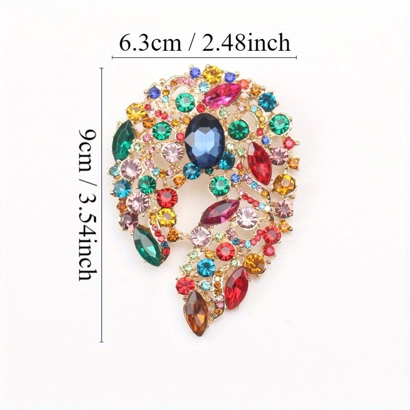 New Fashion Glass Brooch Simple Clothing Accessories Brooch Corsage Women’s Pin