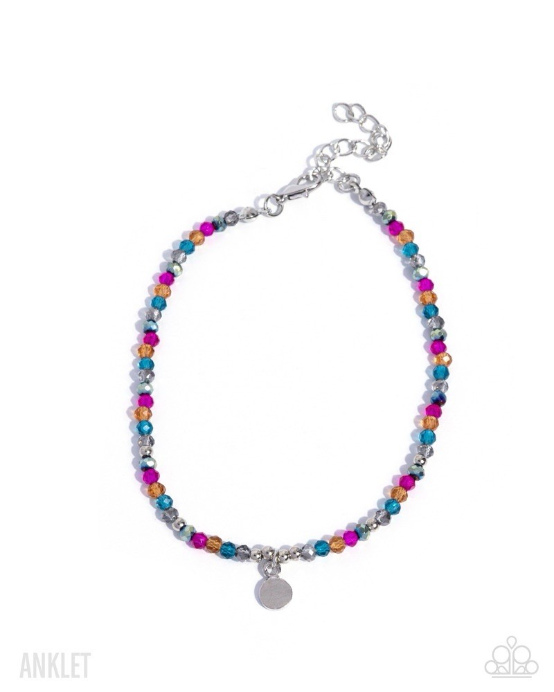 Colorfully Candid – Multi Paparazzi Beaded Anklet