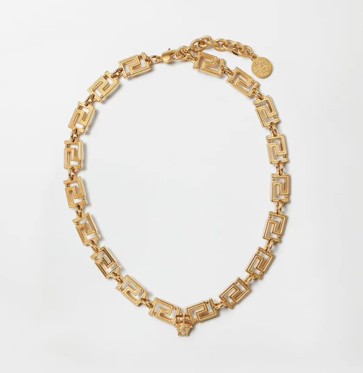 Versace Gold Greca Link Chain Necklace (Length: 51cm) RRP: £550