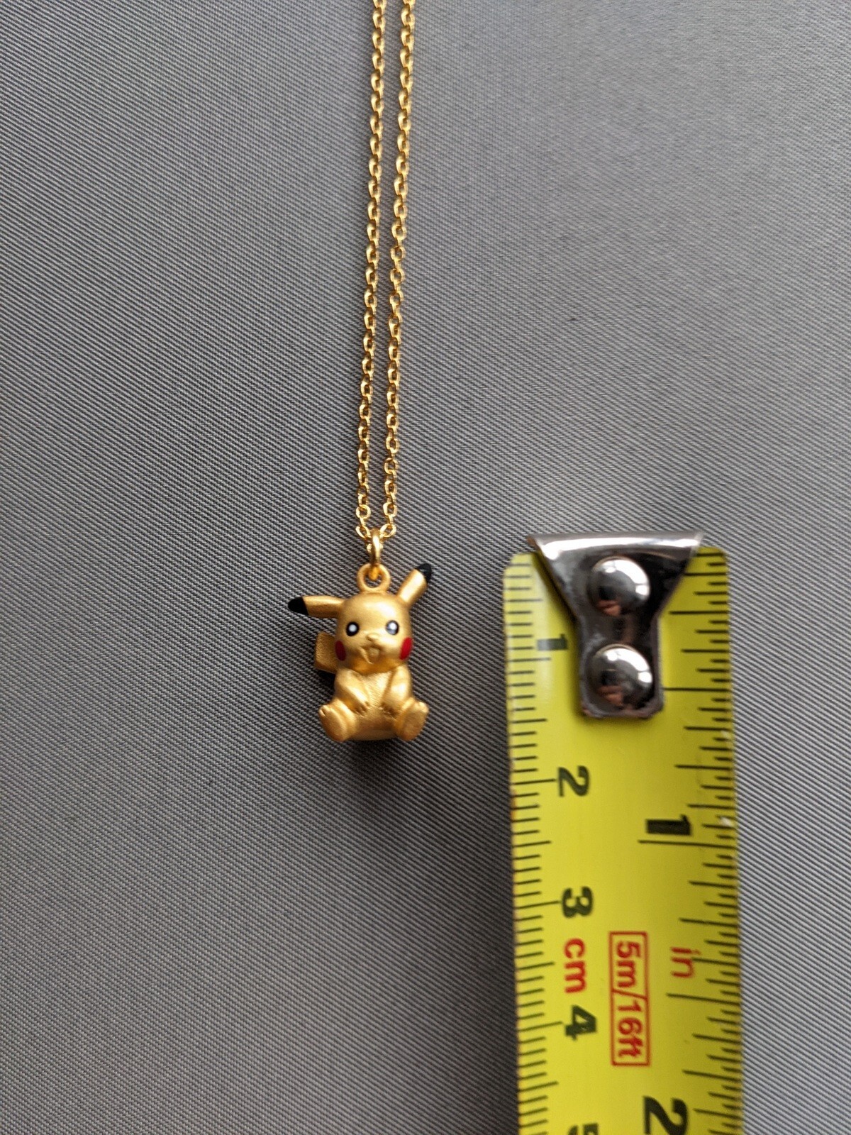 Pokemon Pikachu Necklace 925 Silver Gold Plated (45cm/18″) 💞 5 for Free UK P&P