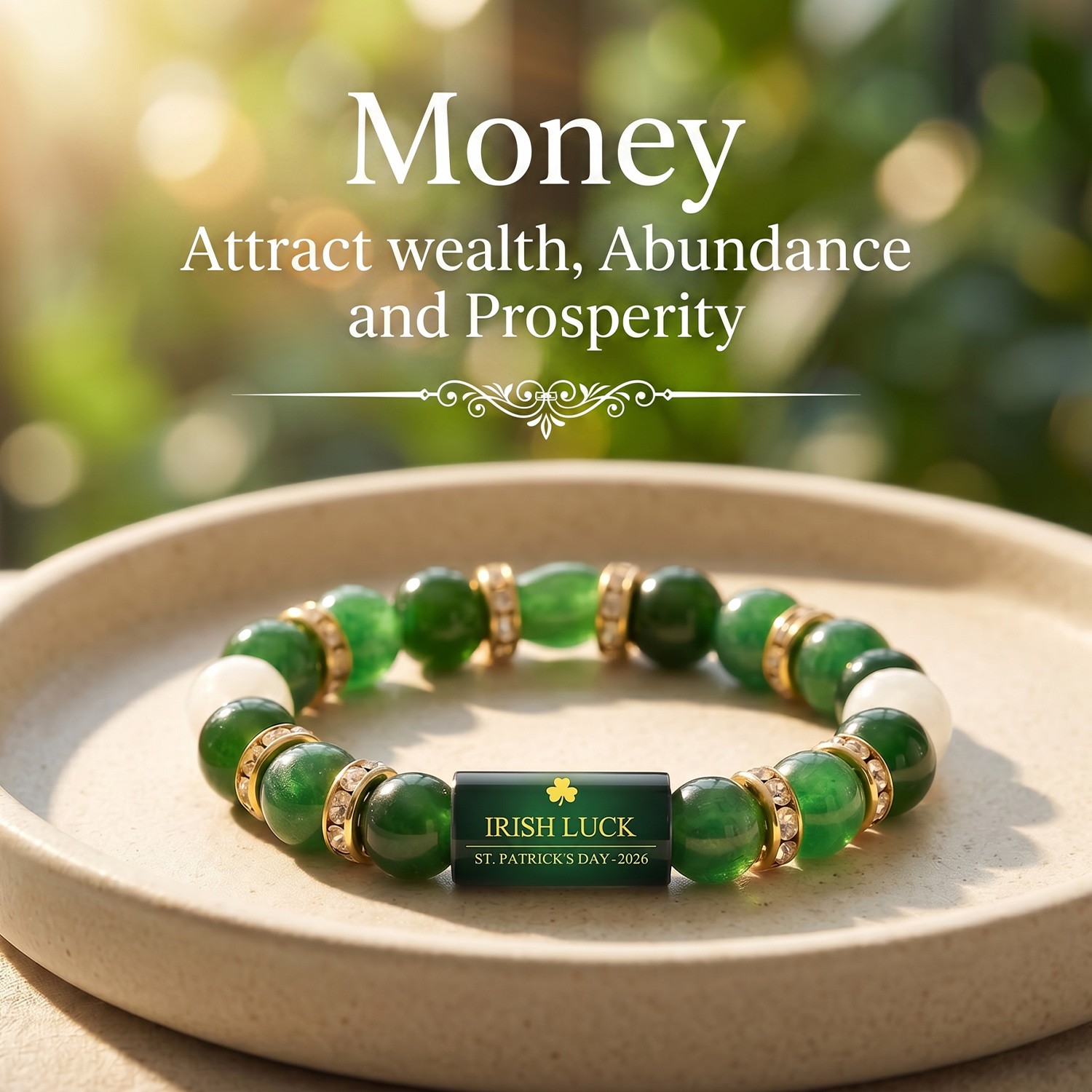 Irish Luck Bracelet – Money Attract Wealth,Abundance and Perfect Good Luck Gift