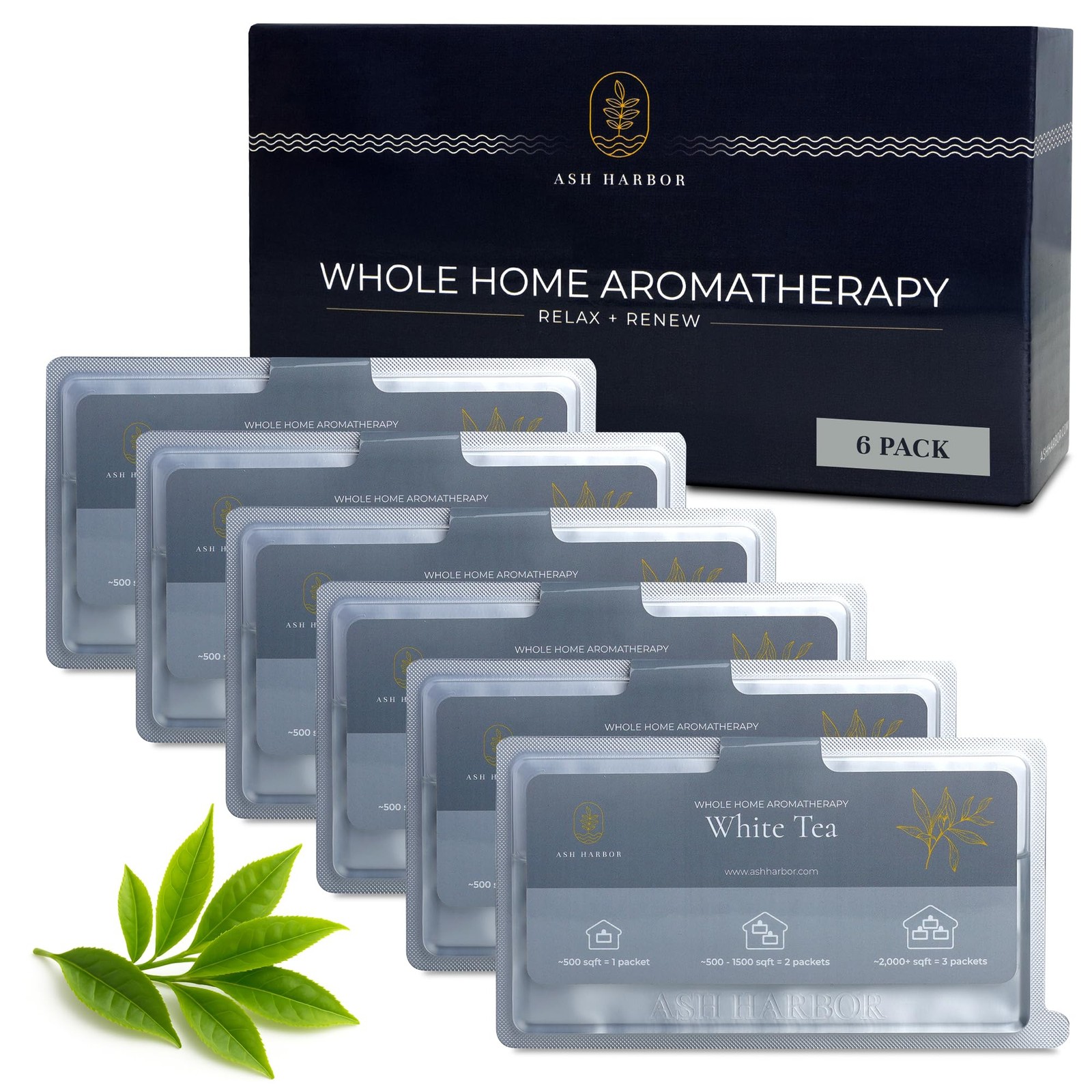 White Tea Whole Home Air Freshener System – House 1 Count (Pack of 6)