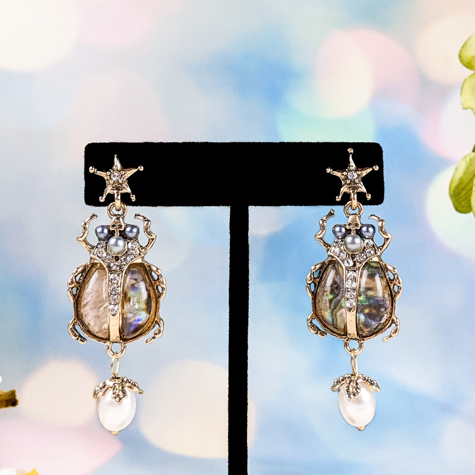 Scarab Beetle Earrings High Elegance multi colored Women Jewelry Gothic