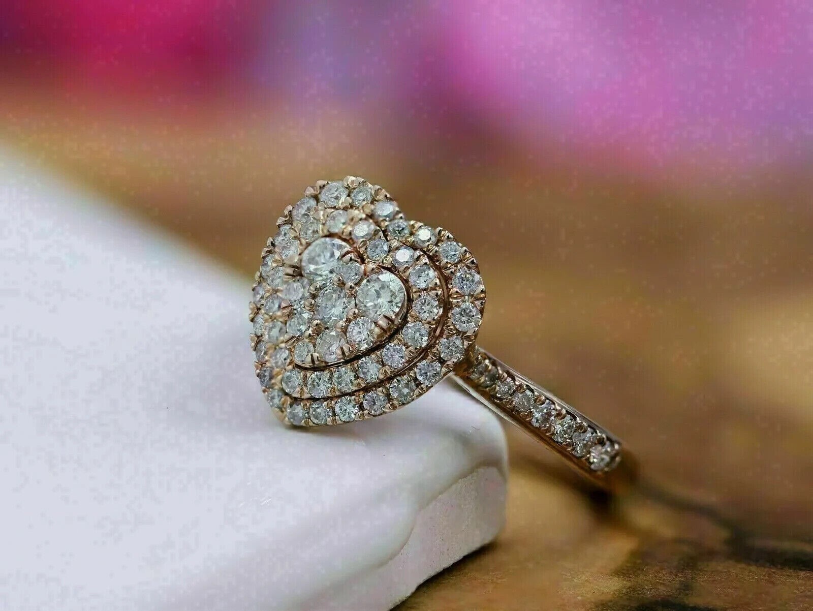 1.79 Ct Round Cut Simulated Diamond Women Engagement Ring 14K Yellow Gold Plated