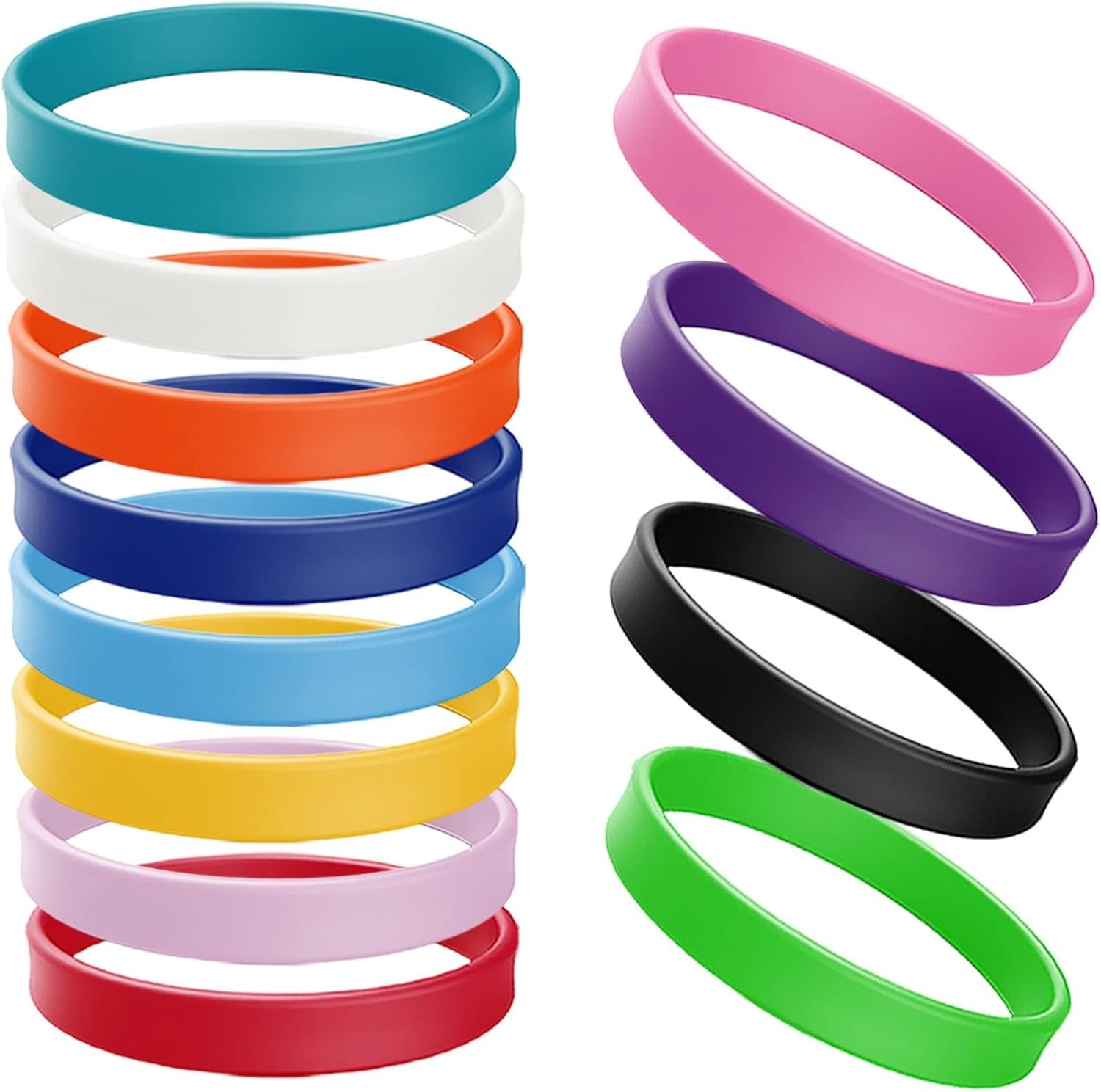 12 Pcs Colorful Silicone Wristbands – Perfect for Gifting and Daily Wear