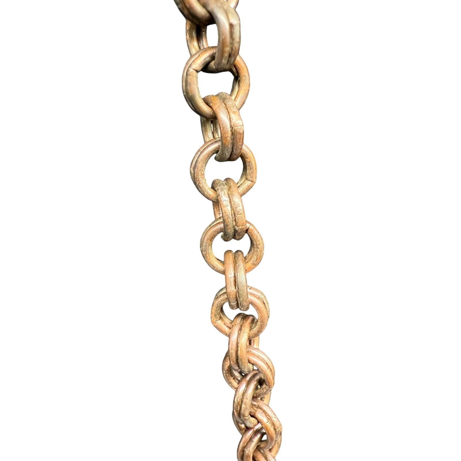 Hammered Royal Crown Eagle Symbol Pendant Chain Necklace Brass Tone