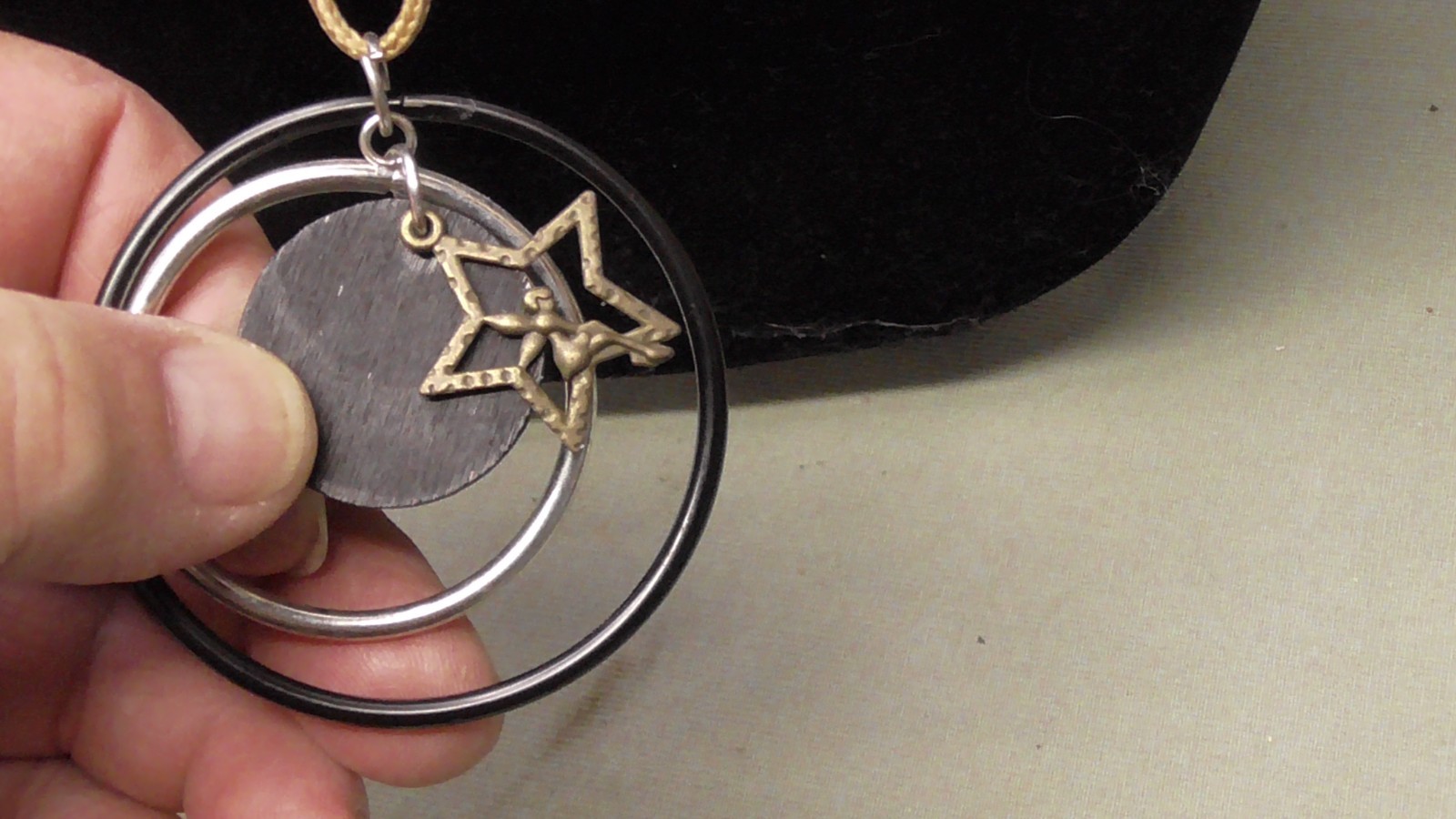 Fairy Sitting on ta star Pendant Necklace