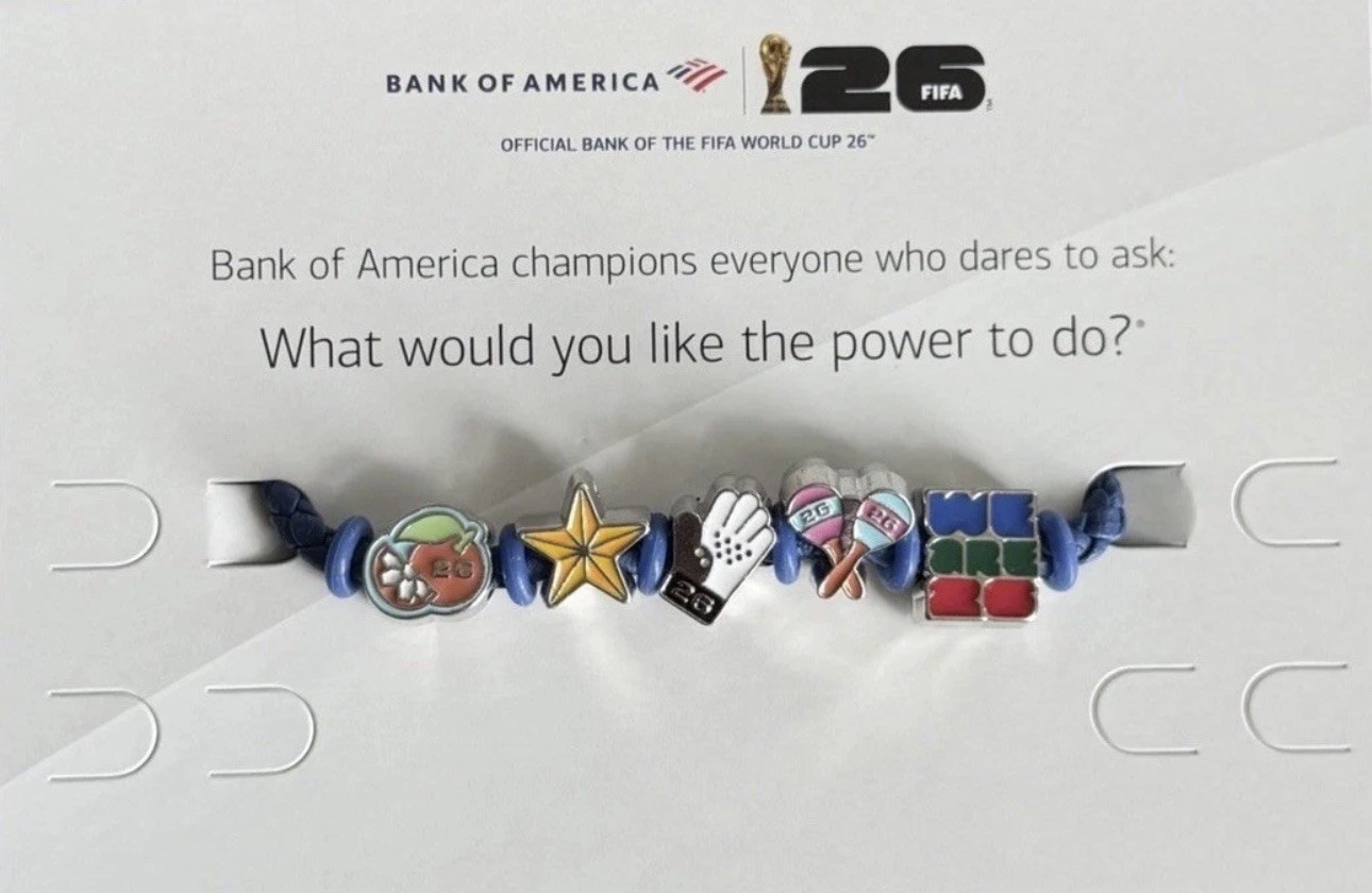 Bank Of America FIFA World Cup 26 MIAMI braided Charm Bracelet