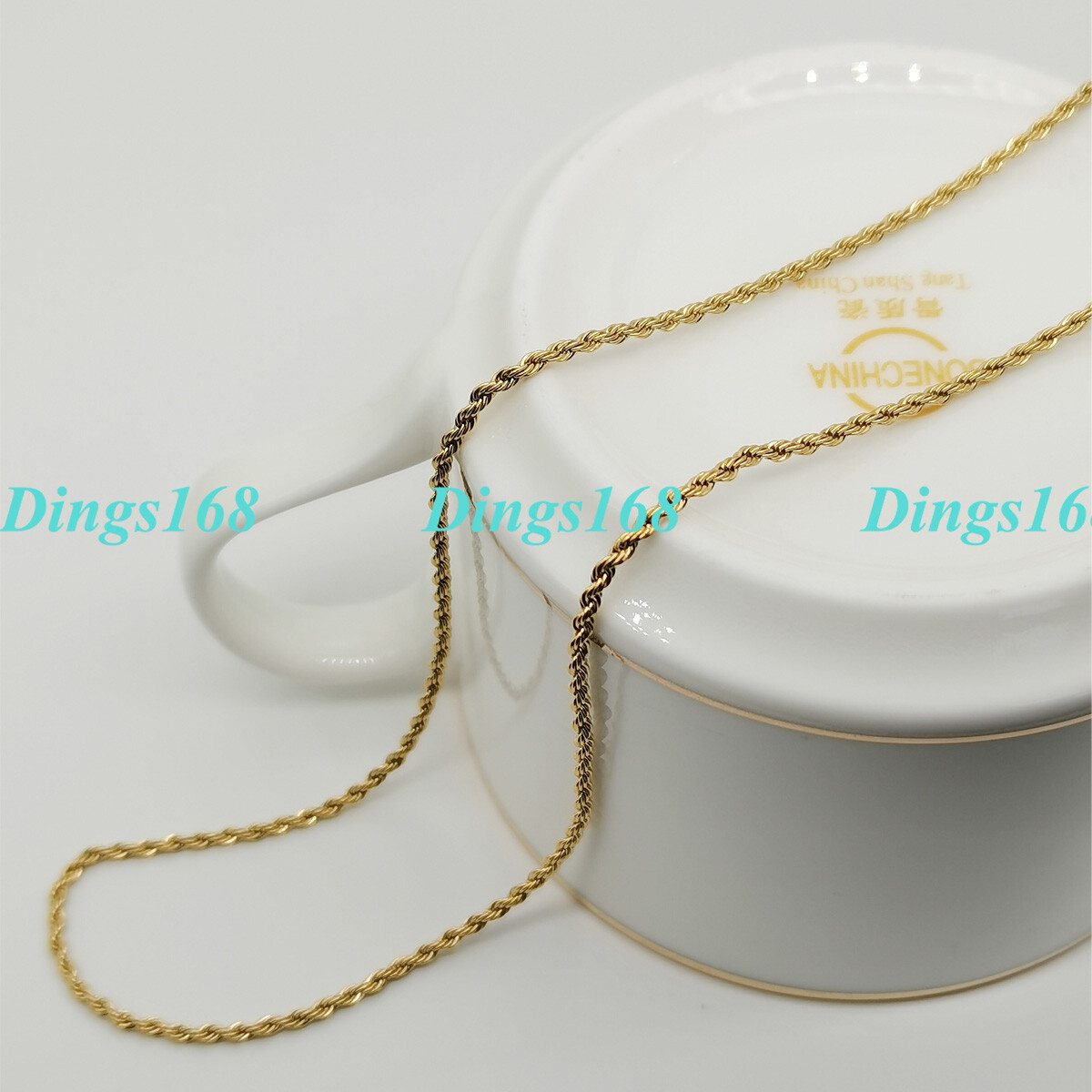 Men&Womens Genuine 18K Gold Filled 1.7mm Thin 16~32″ Italian Rope Chain Necklace