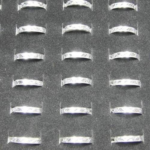 500Pcs Wholesale Lots Pretty Silver color Women Aluminum Alloy Rings Jewelry