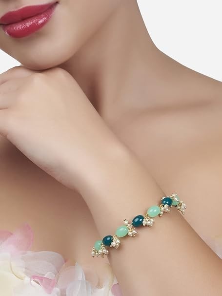 JAYWAR Luxury Gold Plated Bracelet for Women Arabic Bridal Wedding Bangle Royal
