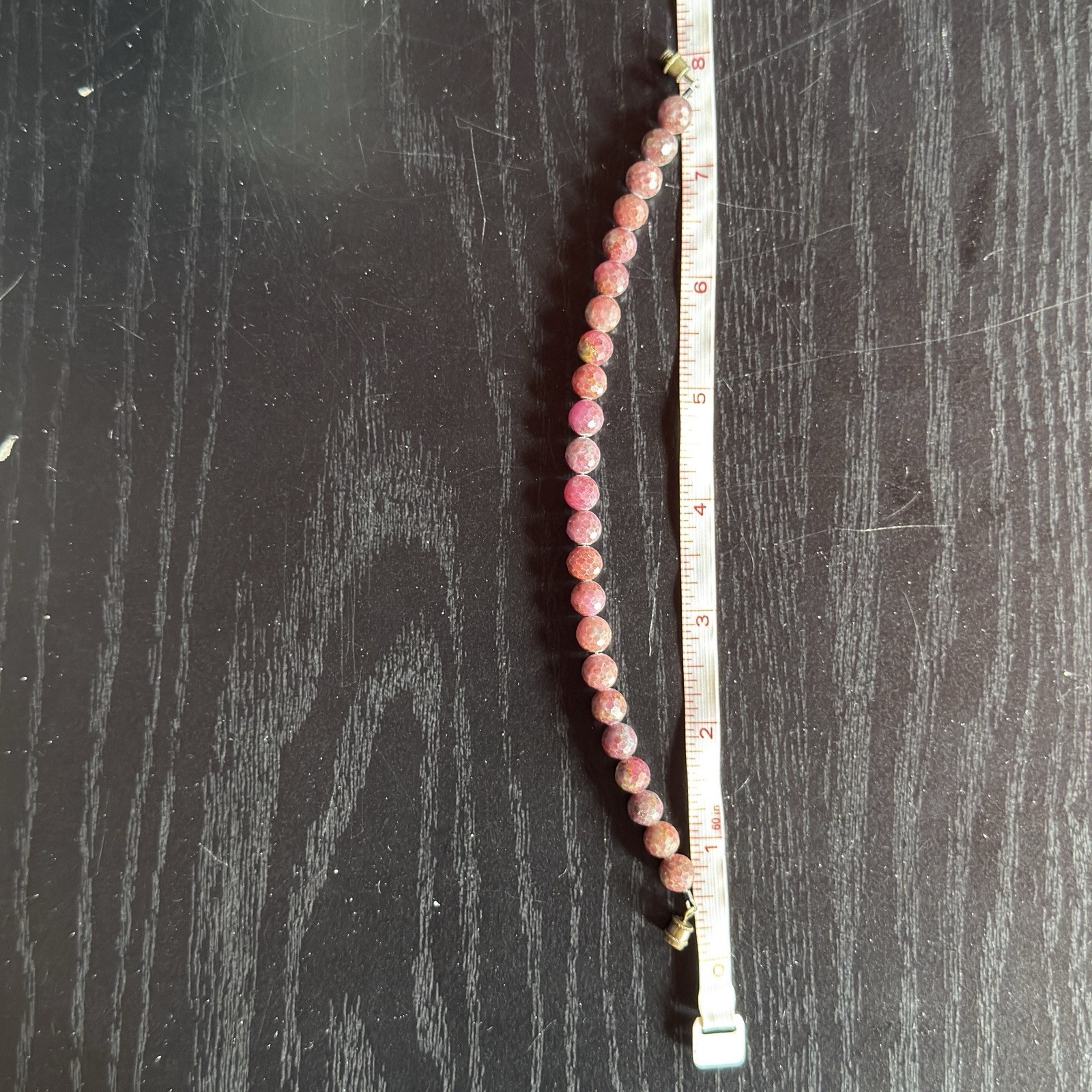 Ruby Natural Gemstone Bead Bracelet | Faceted Round 7mm