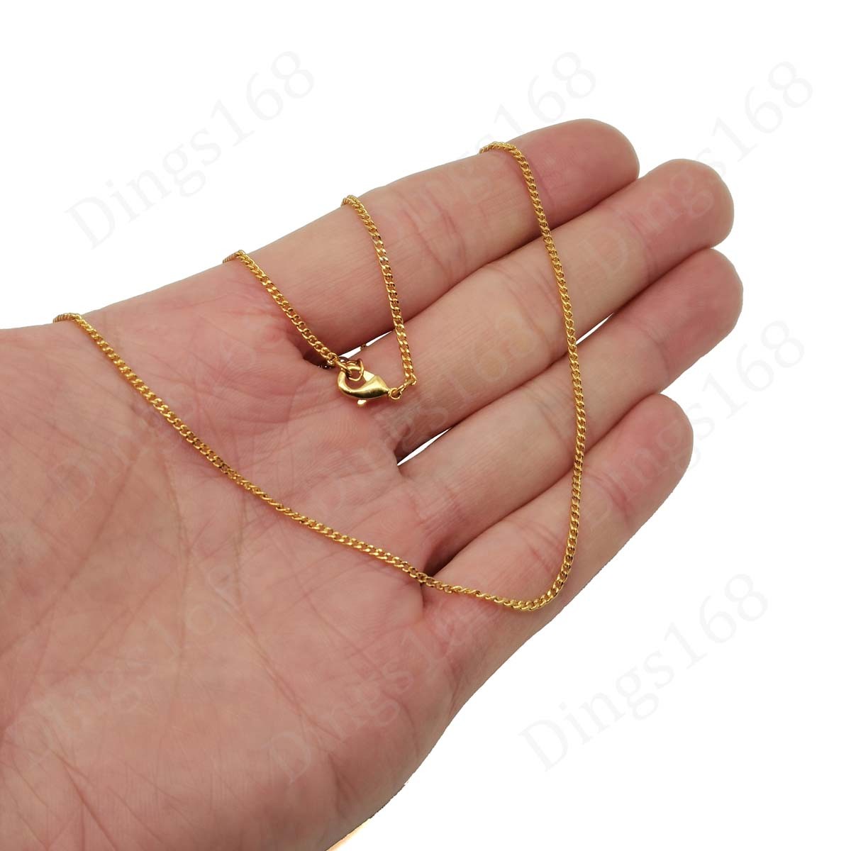 Genuine 18K Gold Filled Italian 20 inch 1mm thin Rolo Cable Chain Necklace N146G