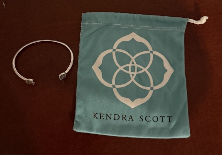 ✨Kendra Scott Elton Cuff Bracelet – Silver | Platinum Drusy | Includes Dust Bag