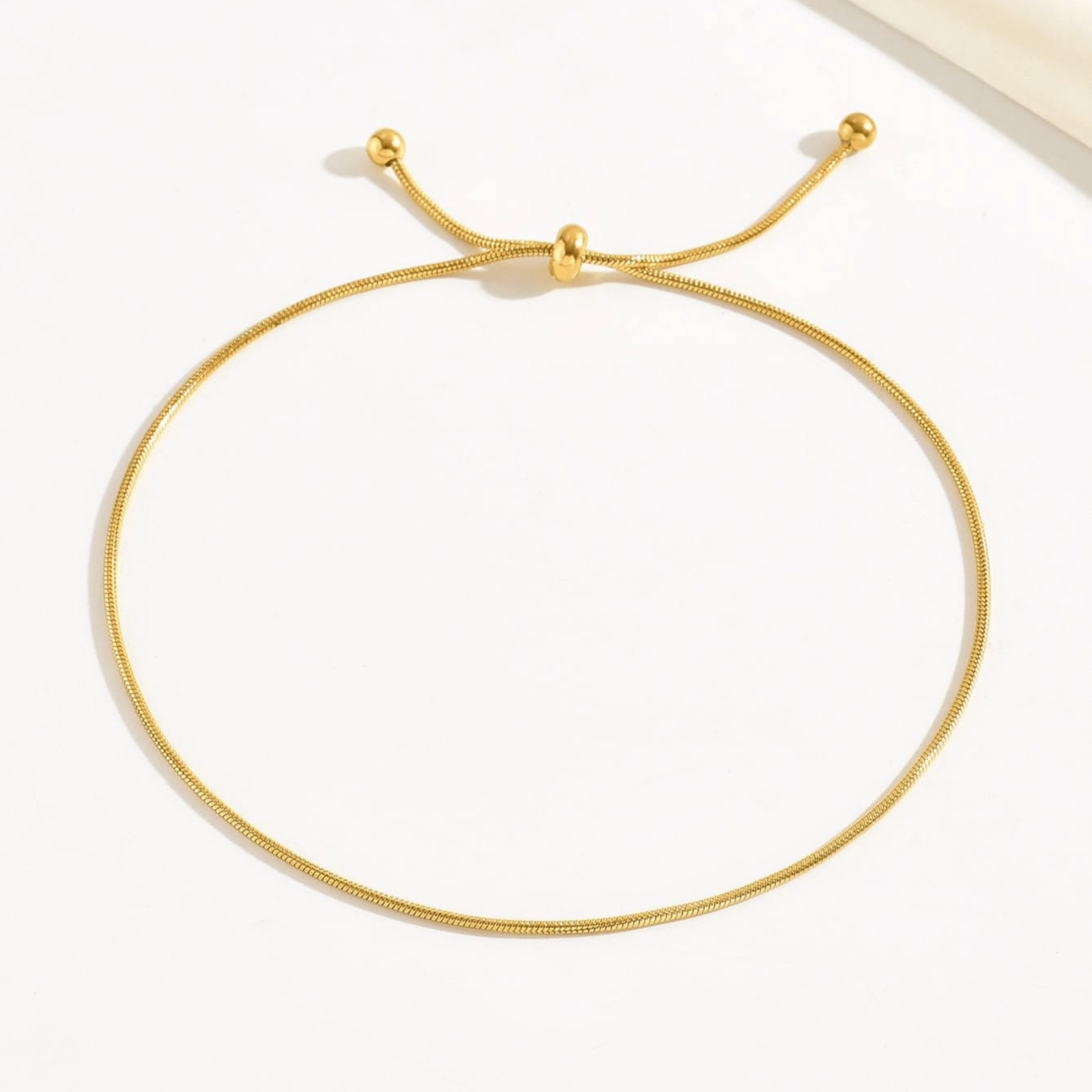 Drawstring Gold Ankle Bracelets For Womens Minimalist Jewelry Feet Anklet Adjust