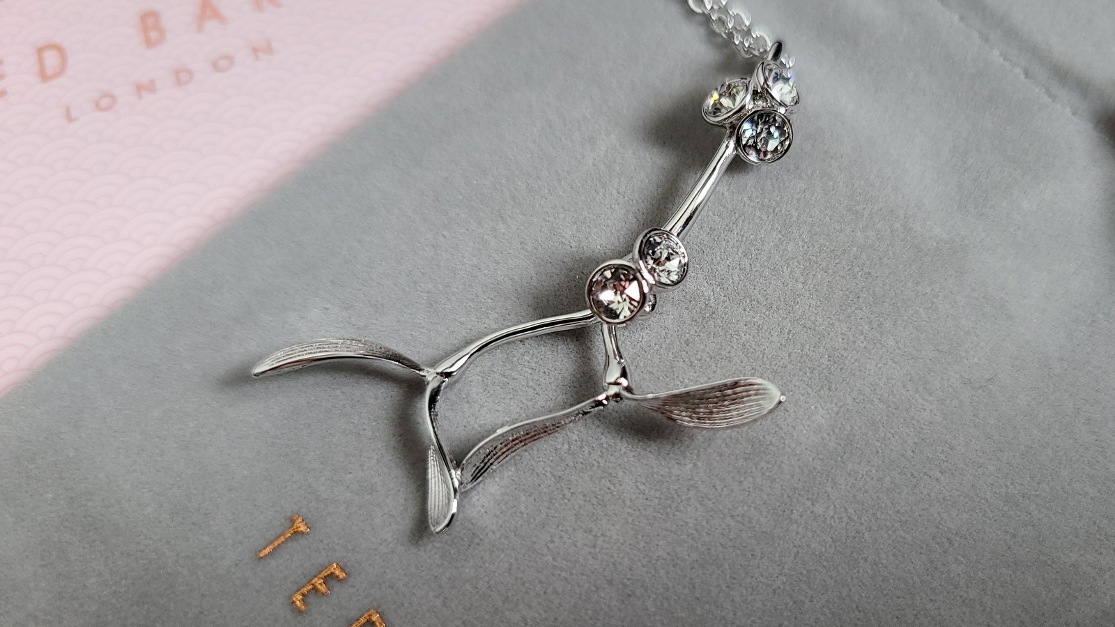 Ted Baker Silver tone Necklace Pendant Jewellery. New without tags.