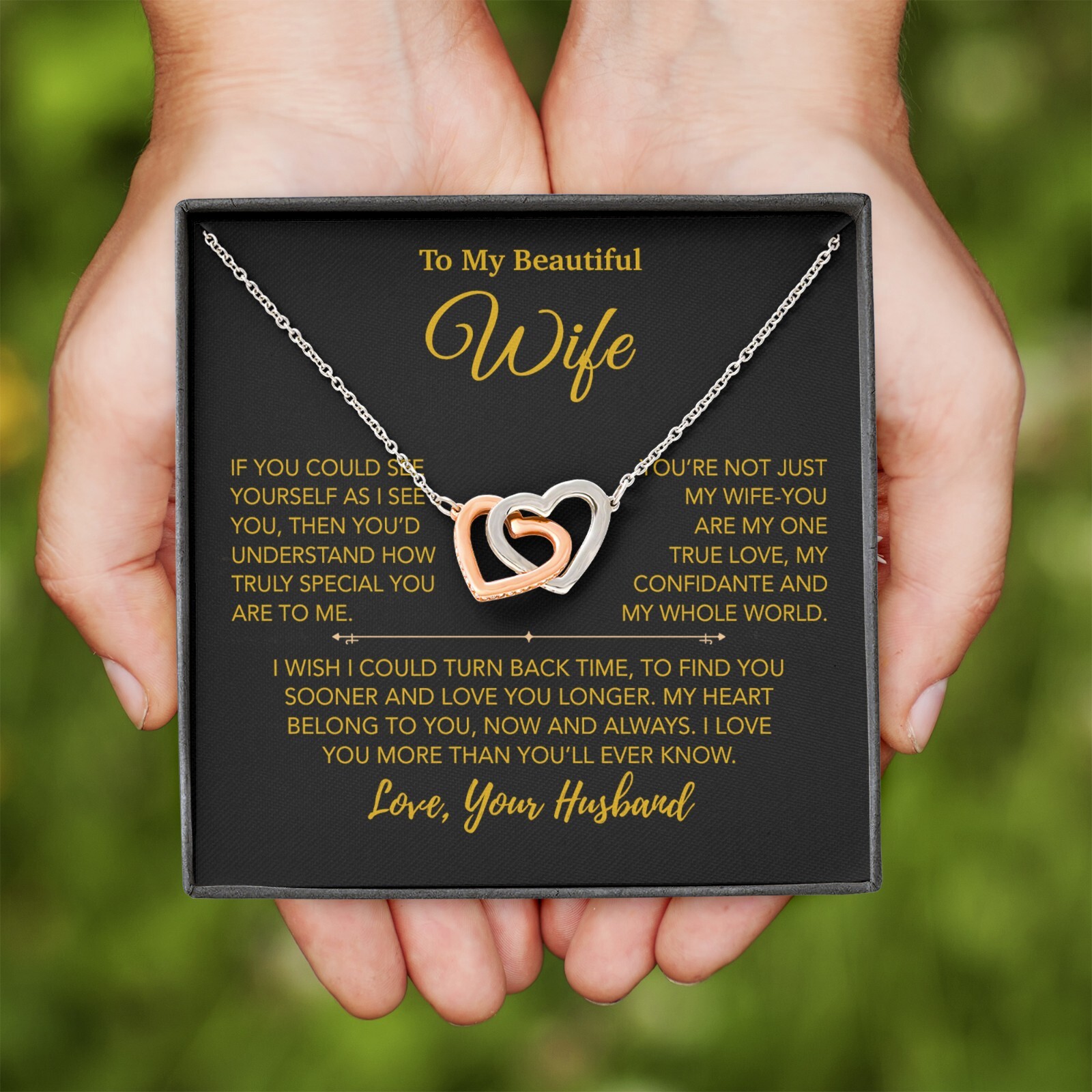 To My Wife Necklace, Vanlentines Gifts For Women, Anniversary Gift For Wife