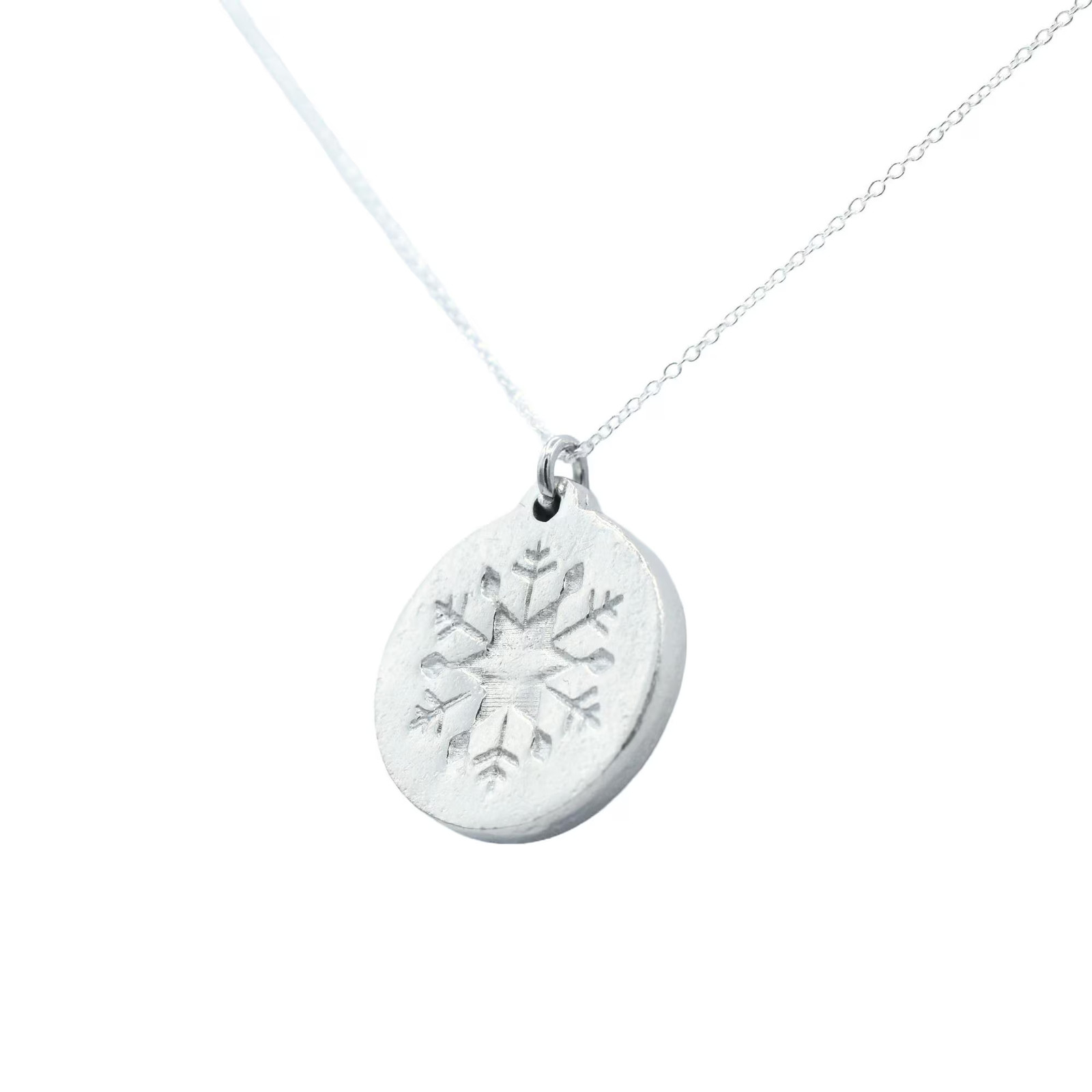 10th Anniversary Tin Pendant Snowflake Star Minimalist Necklace Gift UK