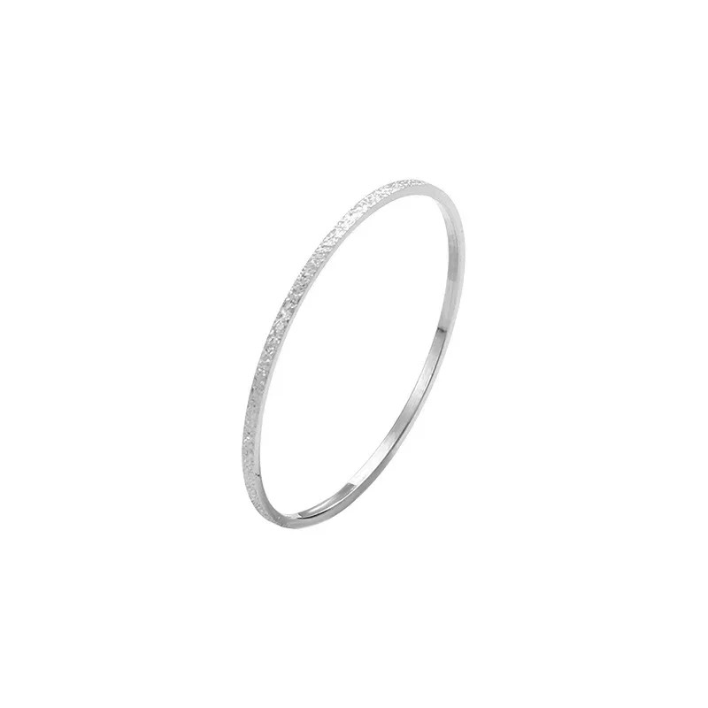 Stackable Ring 0.5mm Thin Matte Stainless Steel Knuckle Midi Women Jewelry