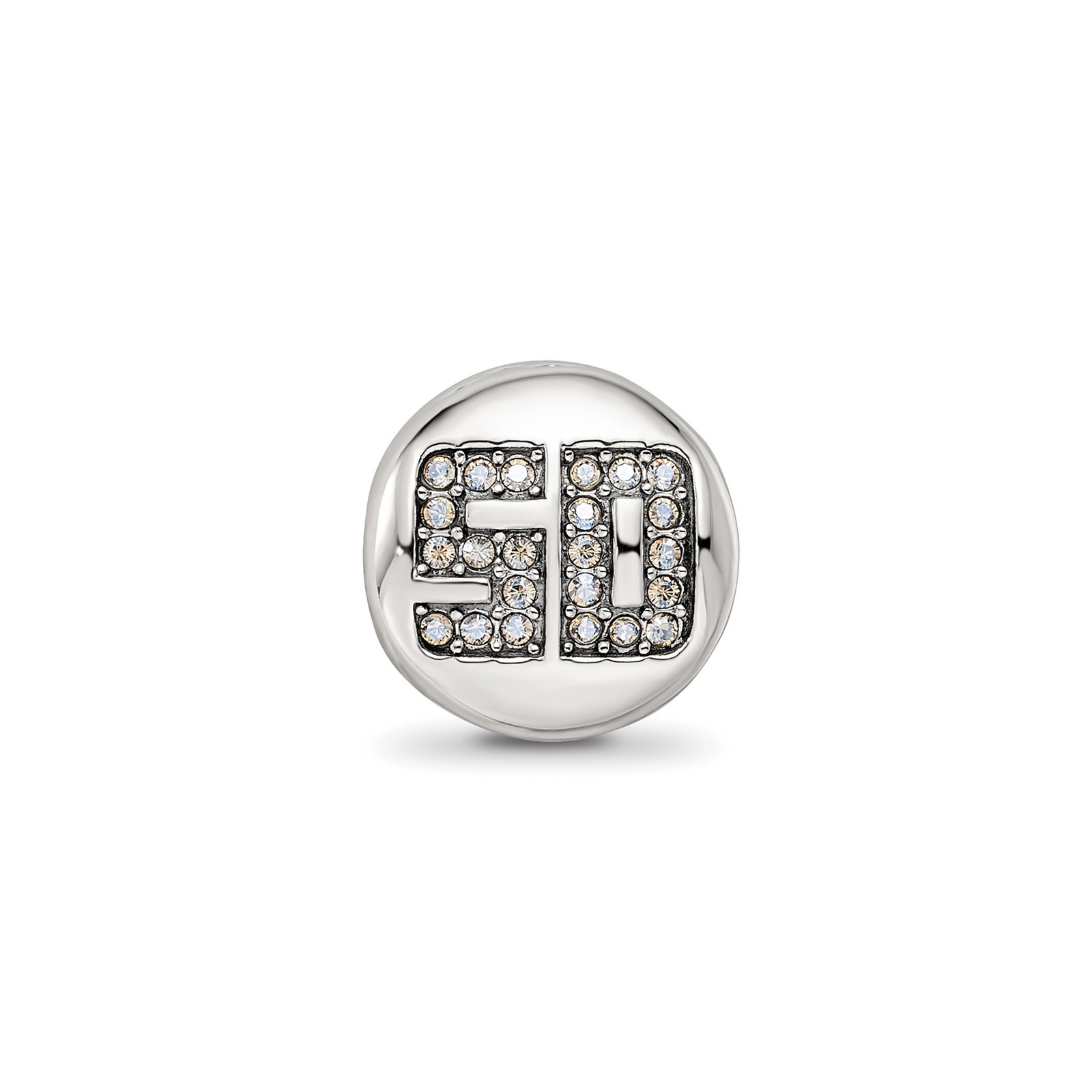Sterling Silver Reflections Crystals Fantastic 50 Bead Pendant Necklace Womens