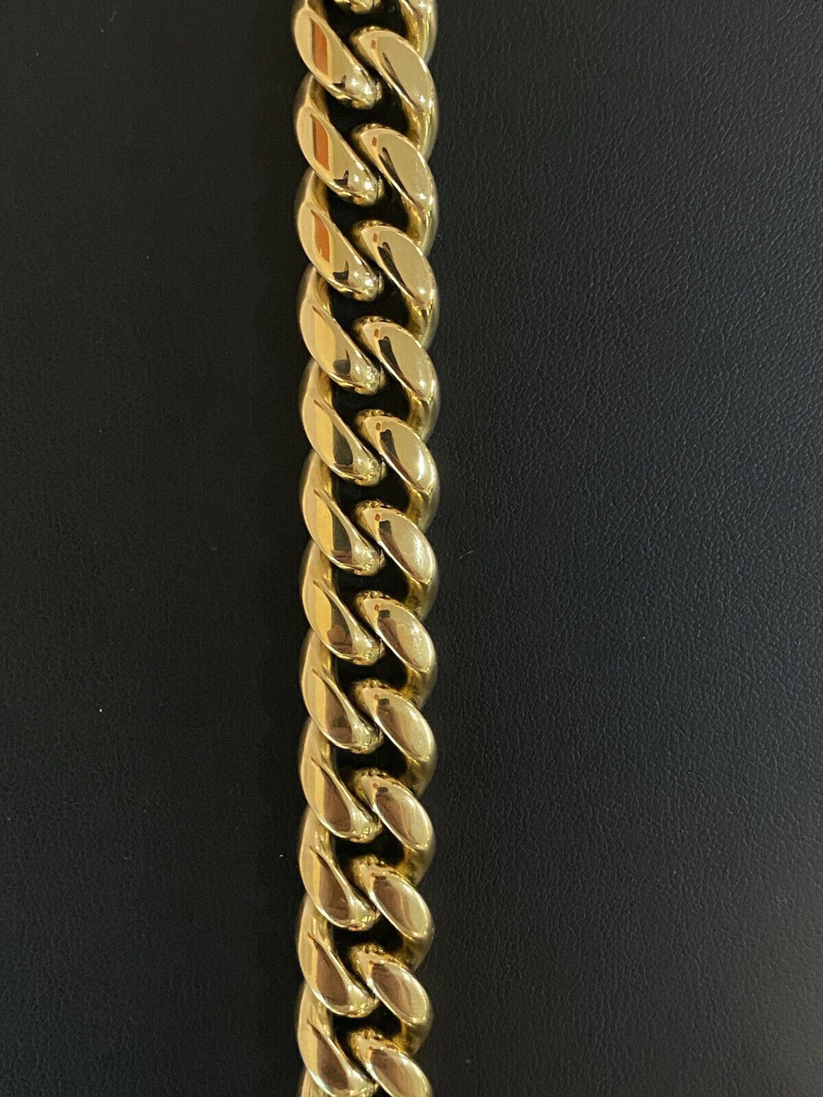 Mens Miami Cuban Bracelet 14k Gold Vermeil Plated SS Mens Hip Hop Bracelet 16mm