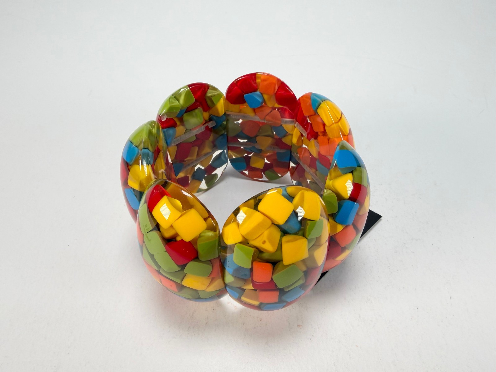 Marion Godart – Confetti “Sept Pièces” Summer Mix Elasticated Resin Bracelet