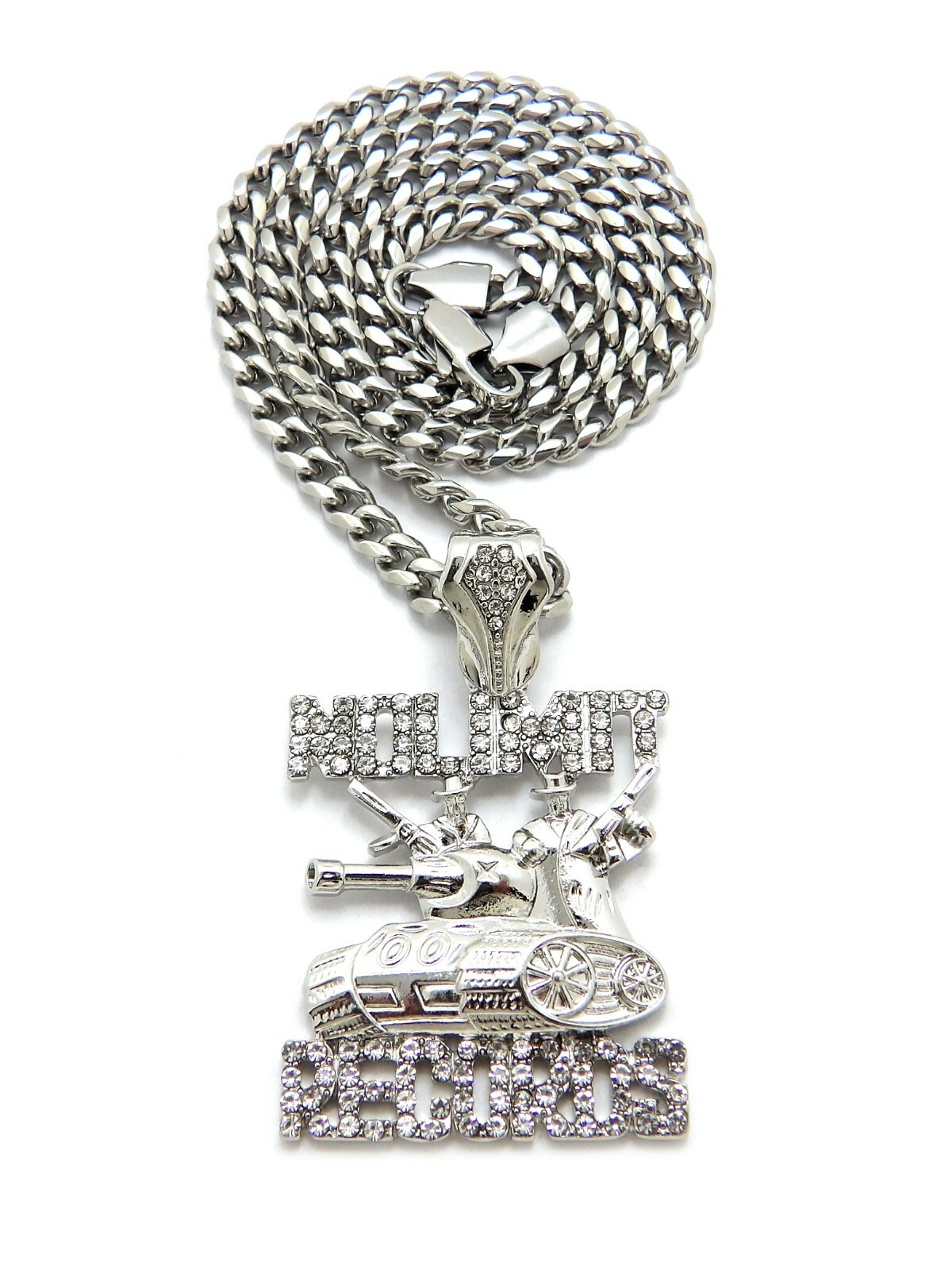 Iced No Limit Record 5mm/18″,20″,24″,30″ Stainless Steel Cuban Chain SRC15