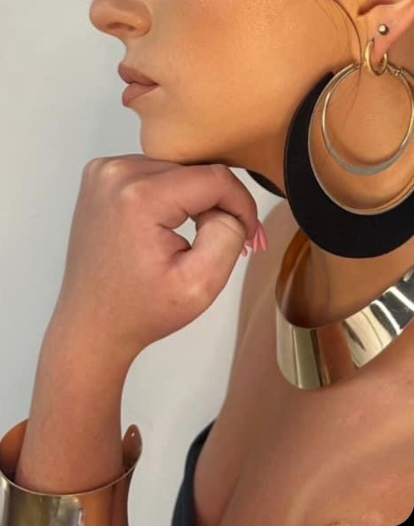 Chunky Collar Choker Wide Statement Necklace Fashion Jewelry