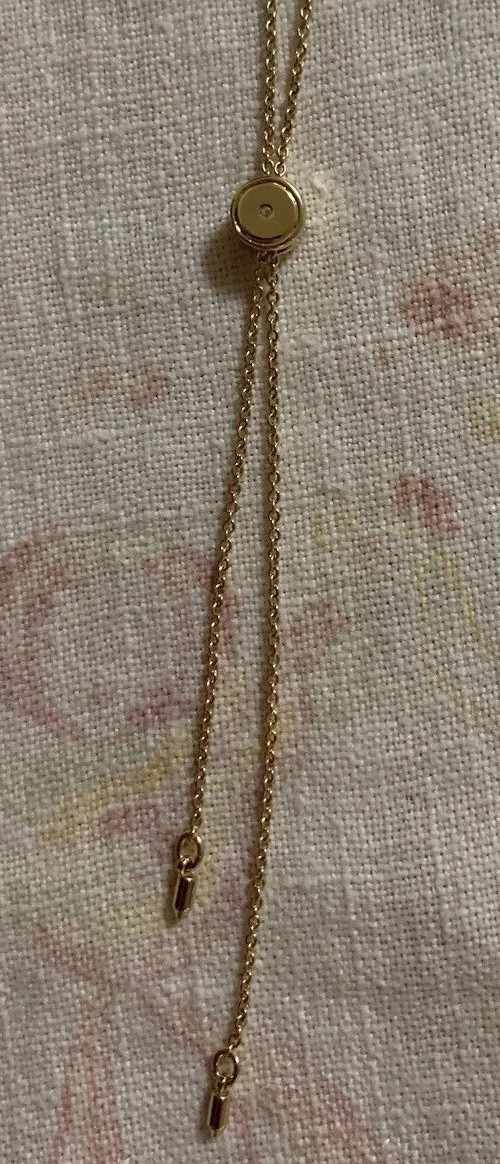 STUNNING RALPH LAUREN Necklace, NWT, Gold Lariat Style, 27 Inch. W/4 In Drop.