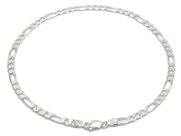 Guaranteed Real Sterling Silver 9″ 10″ 11″ 12″ Figaro Anklet Anklet Bracelet 4mm