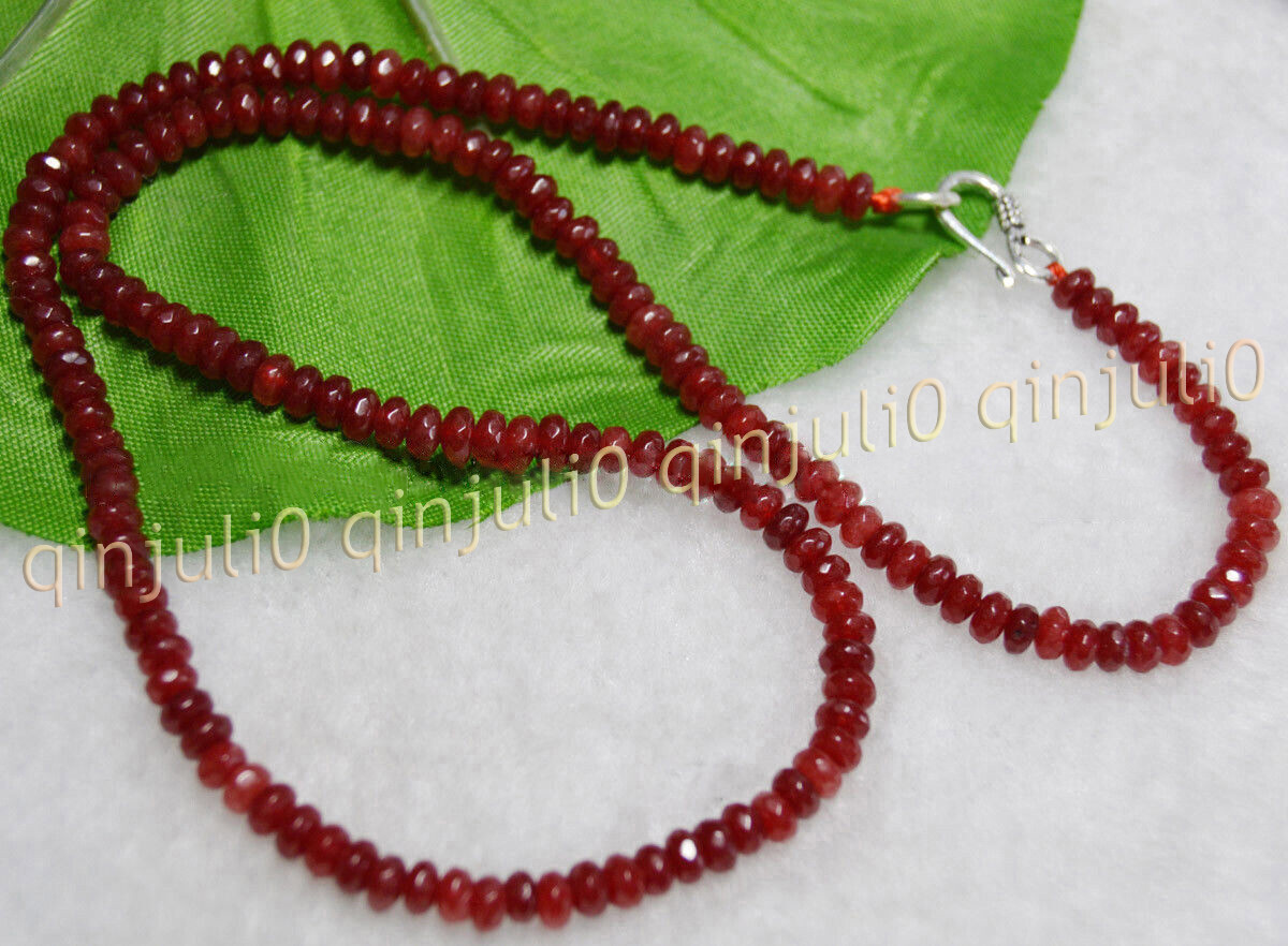 Multicolor 2x4mm Faceted Assorted Gemstones Jade Rondelle Beads Necklace 16-36”