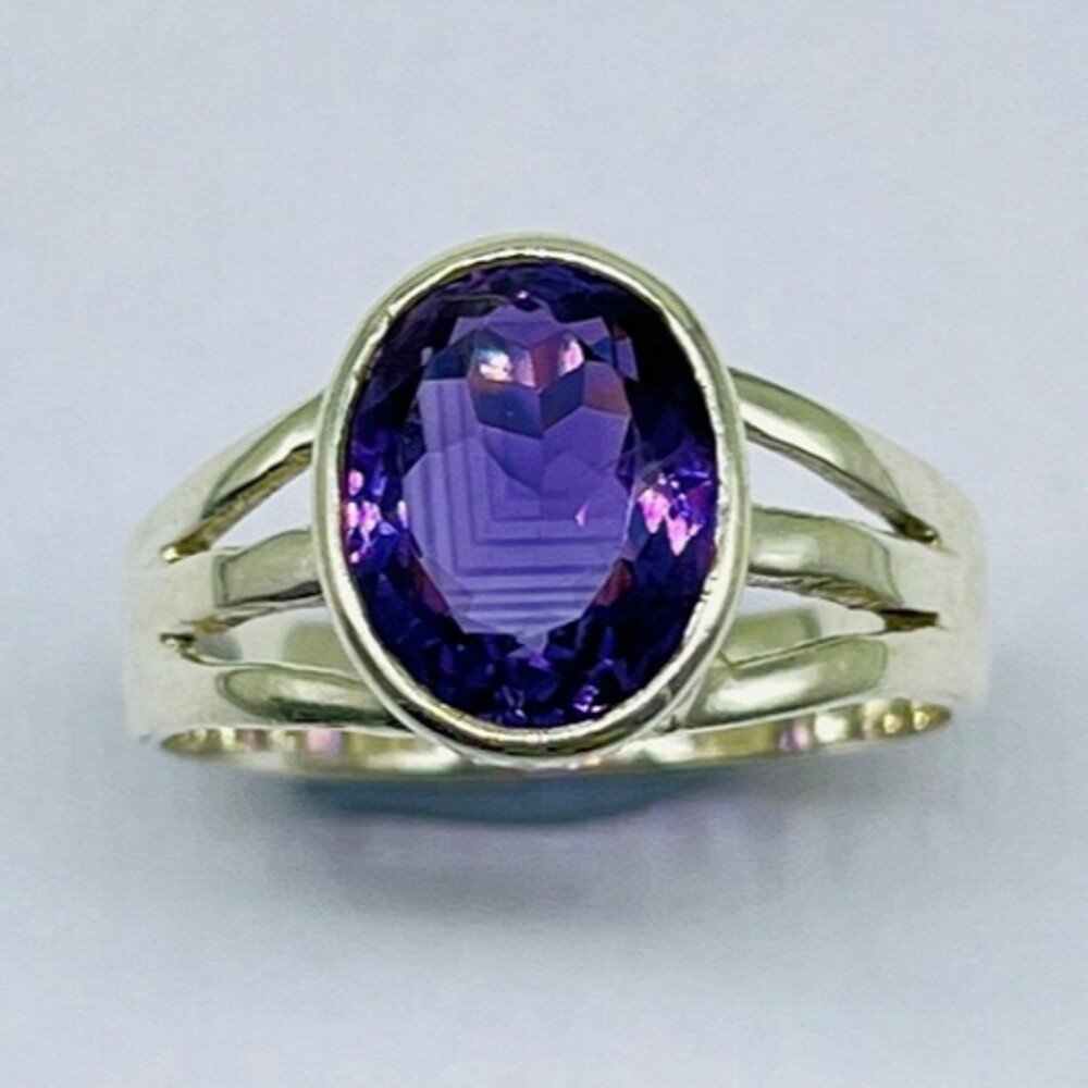 Amazing Amethyst Gemstone 925 Sterling Silver Ring Jewelry Gift For Her D-282