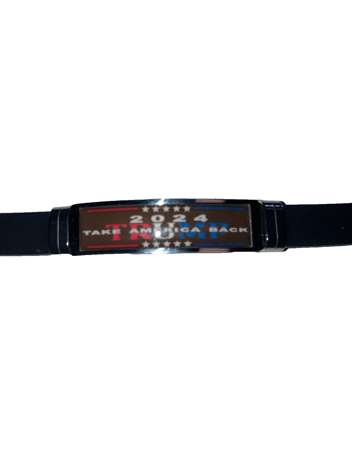 Trump 2024 Take America Back Stainless-steel Bracelet Black Face and Adj band
