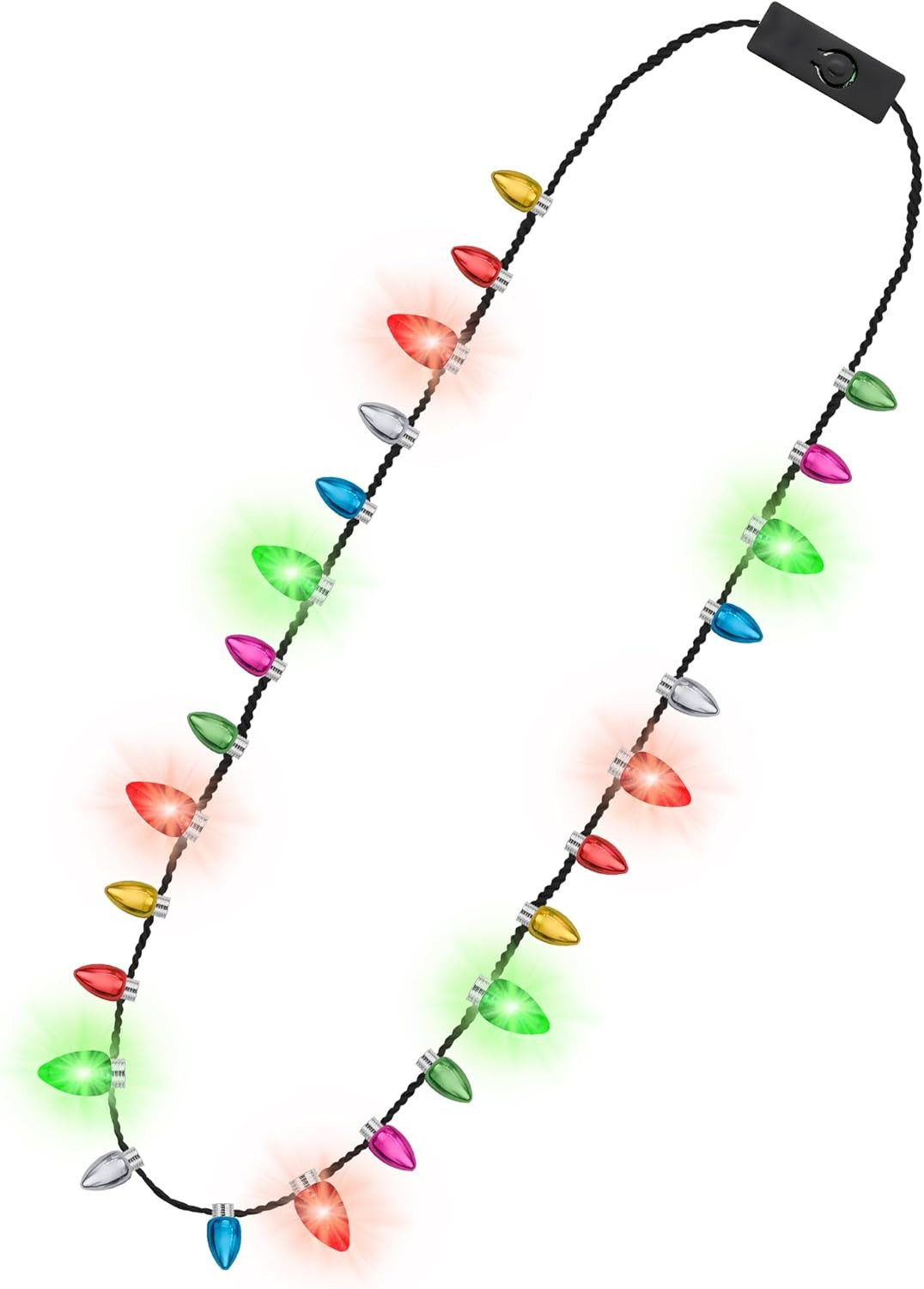 Christmas Light Necklace, Lighting up Xmas Necklace Bulk, Christmas Accessories