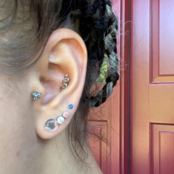 Glass Ear Stretching Kit 0.5mm Increment Gauges 1.2mm-4mm (16g-6g) Transparent