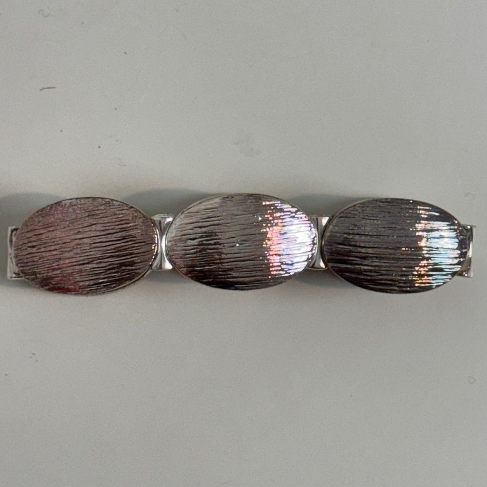 Silver Tones Elastic Bangle Bracelet