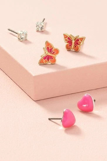 Stella & Dot Mini Mariposa Trio Earring Set Brand New In Original Box
