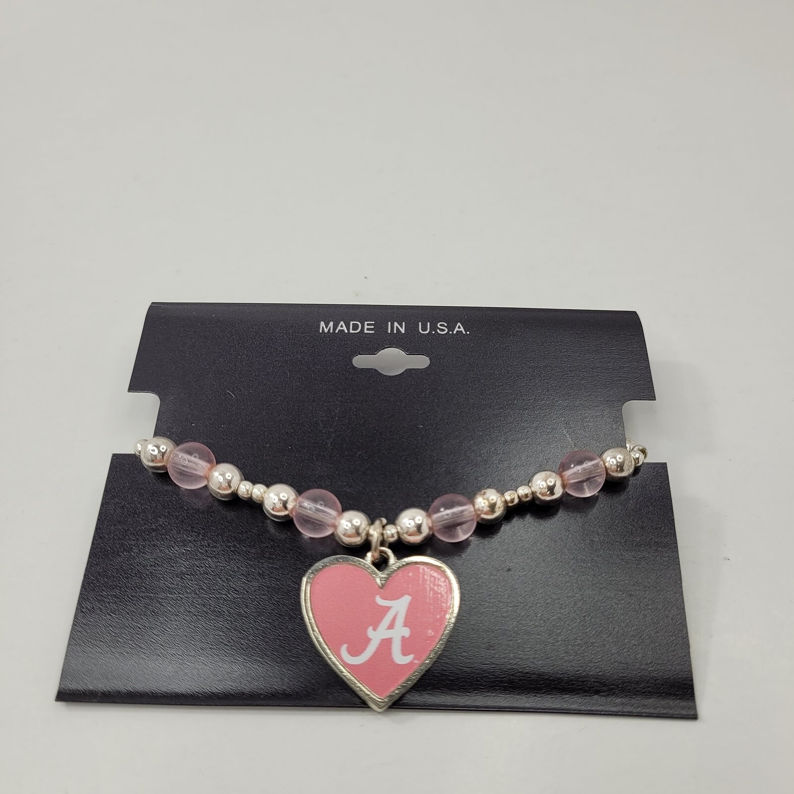 Officially Licensed Collegiate Jewelry Alabama Crimson Tide Bracelet w/ Charm