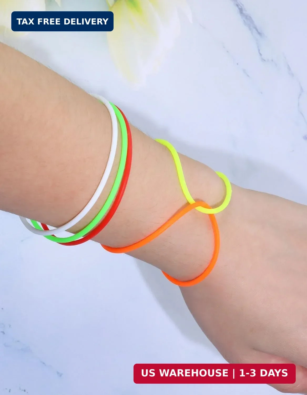 Silicone Jelly Bracelet 30Pcs 10 Colors Adult Size Retro Neon 80s Style Costu…