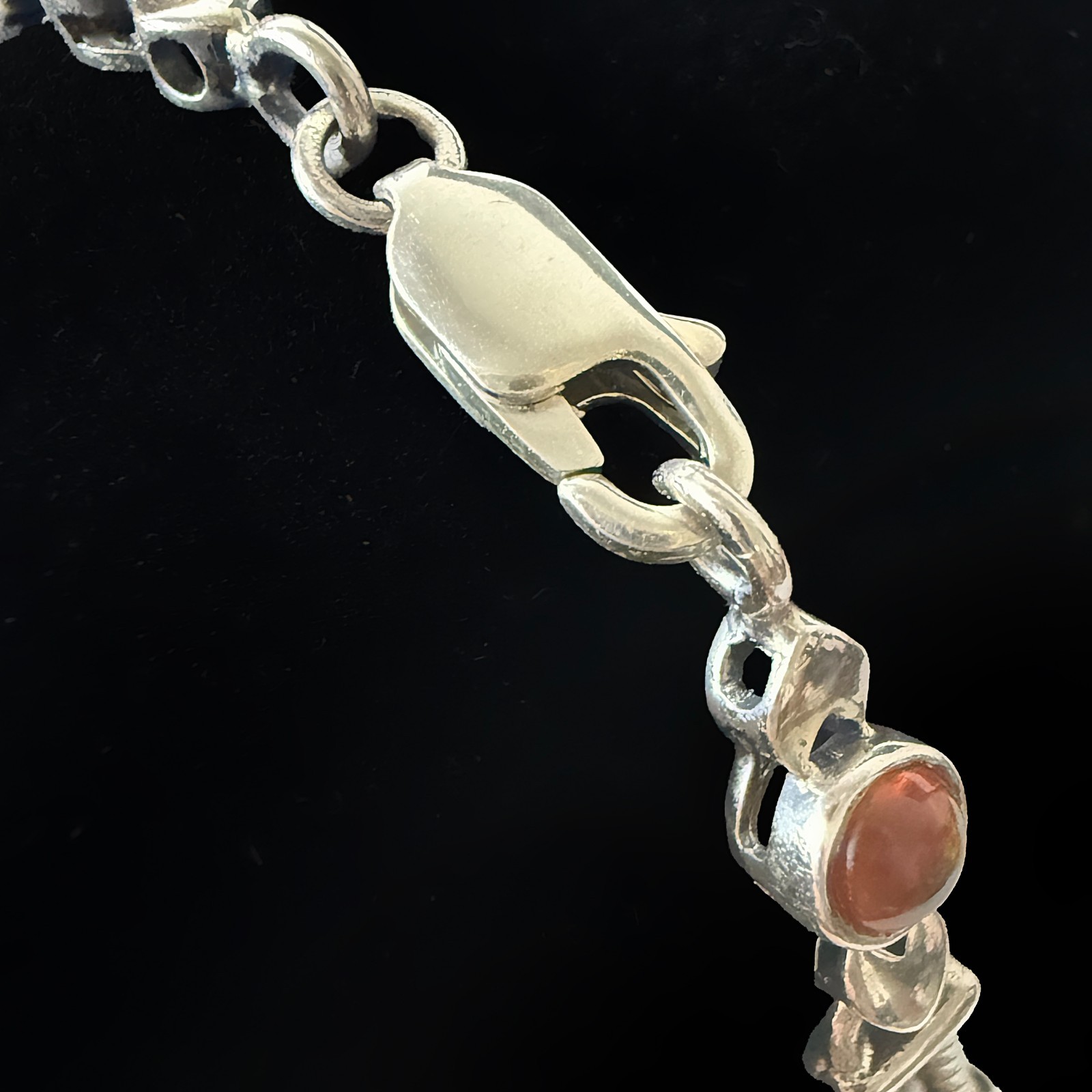 Silpada Sterling Silver 925 RETIRED Golden Amber Tennis Cable Chain Bracelet