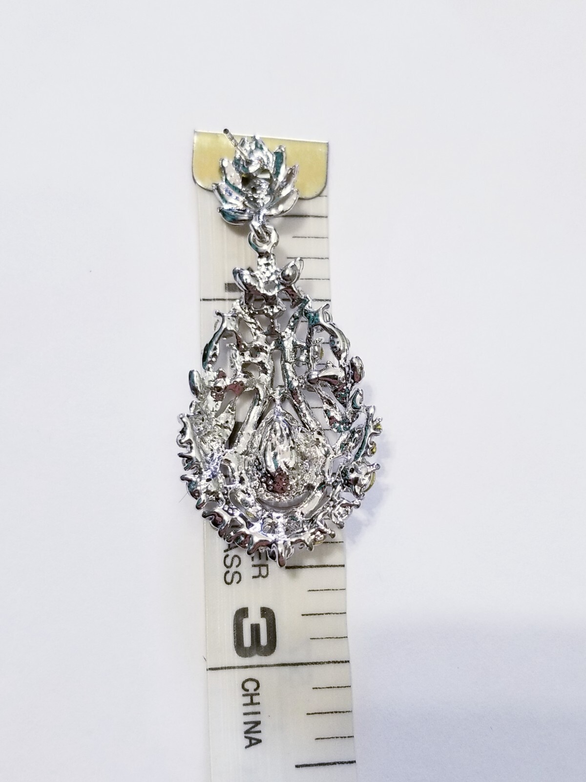 Chandelier Rhinestone Crystal Pageant Bridal Earrings Purple Drop Dangle 2.5 In